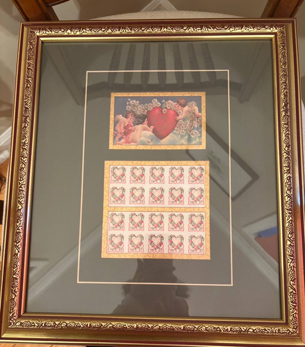 Postage Stamp Picture Love is the Theme
