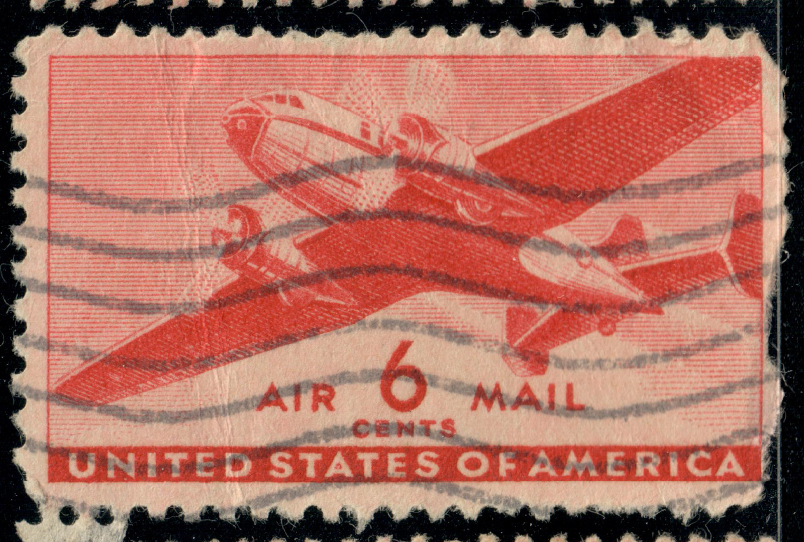 USA – 1941 – Airmail – Twin-Motor Transport Plane – 6¢ – #3311