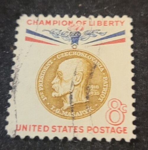 # 1148 – 1960 8c Champion of Liberty: Thomas G. Masaryk 1 Stamp + 2 FREE Stamps
