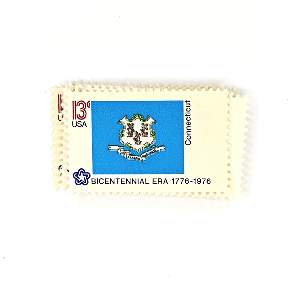 10 x Connecticut State Flag 13 cents 1976 UNused US postage stamps
