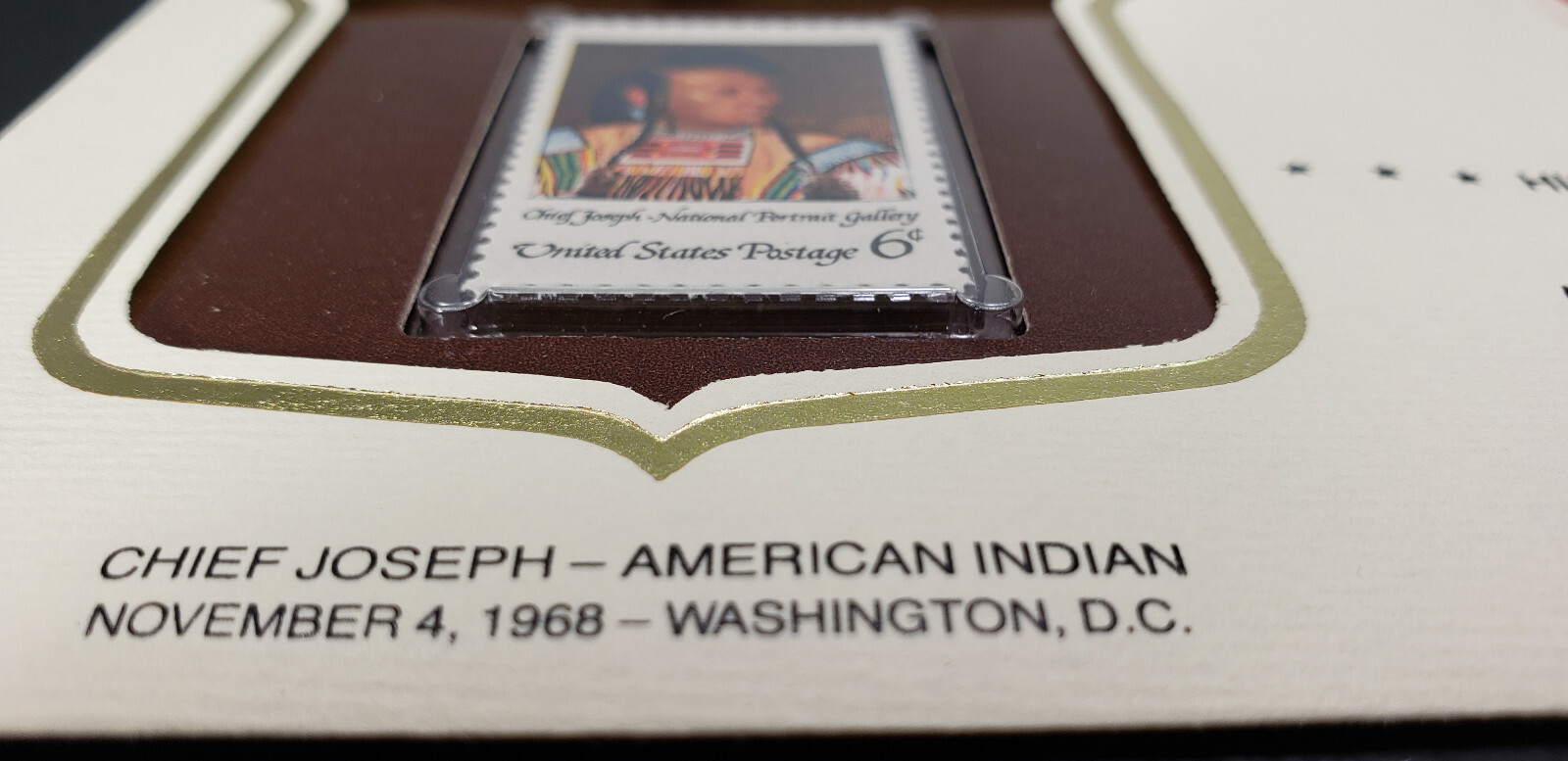 chief joseph american indian 6c stamp issued 1968 mint unused