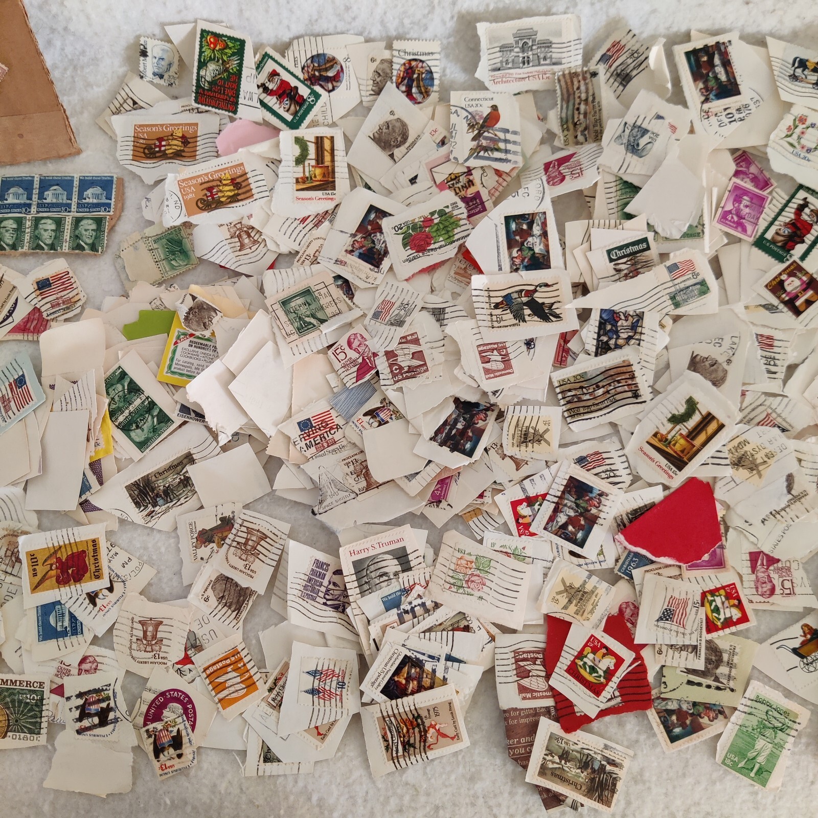 HUGE LOT Vtg. Used U.S. Postage Stamps includes some 2 cents vintage