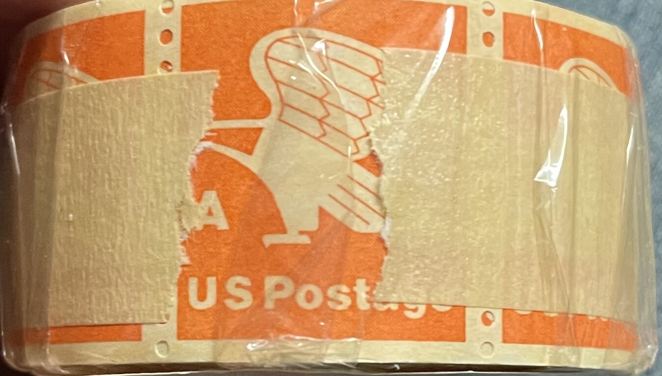 RARE 1978 15 CENT STAMPS 500 STAMP COIL ROLL ORIGINAL WRAPPING AMERICAN EAGLE