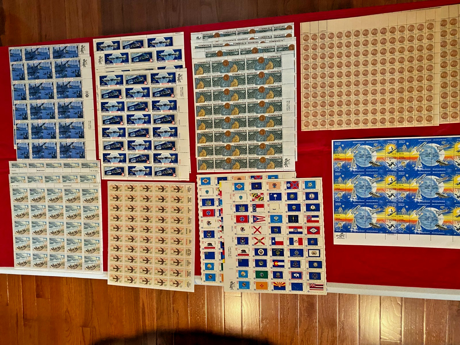 US Postage lot of 23 Sheets MNH .02 to .33 Cent Sheets. Face Value is $121
