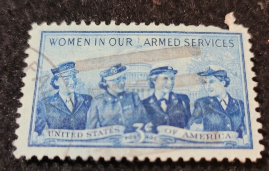 # 1013 – 1952 3¢ Service Women Stamp Marines, Army Navy USA Used 1 Stamp +2 FREE