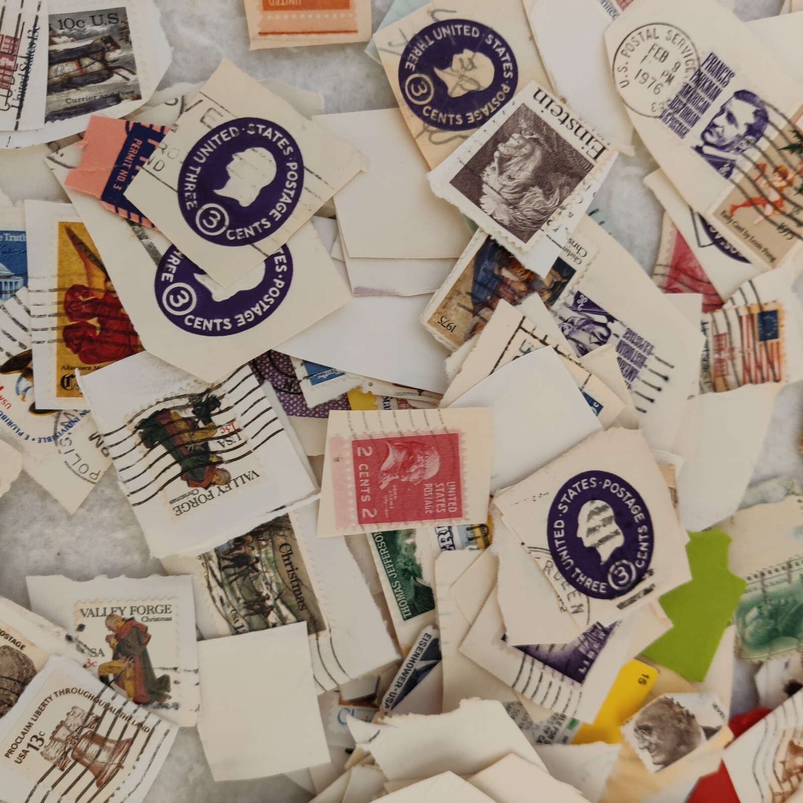 HUGE LOT Vtg. Used U.S. Postage Stamps includes some 2 cents vintage
