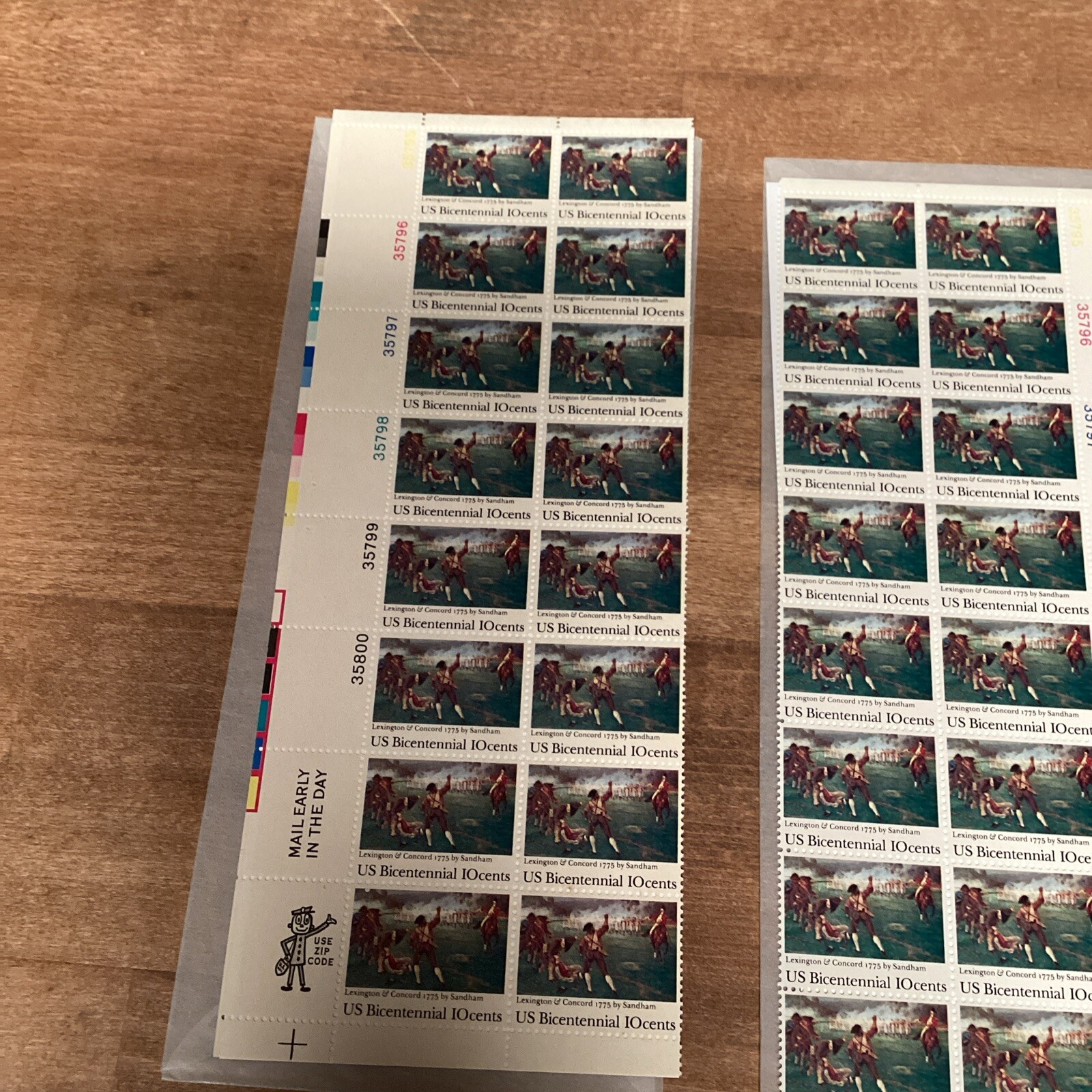 Lot of 2 – Sheet of 16 US SCOTT 1563 US BICENTENNIAL STAMPS – 10 Cent Face – MNH