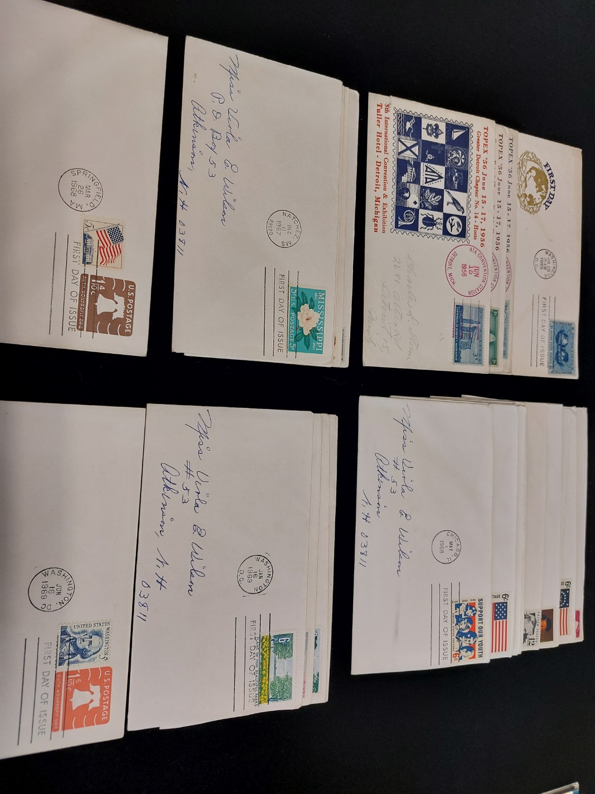 263 First Day Covers 1955-1994