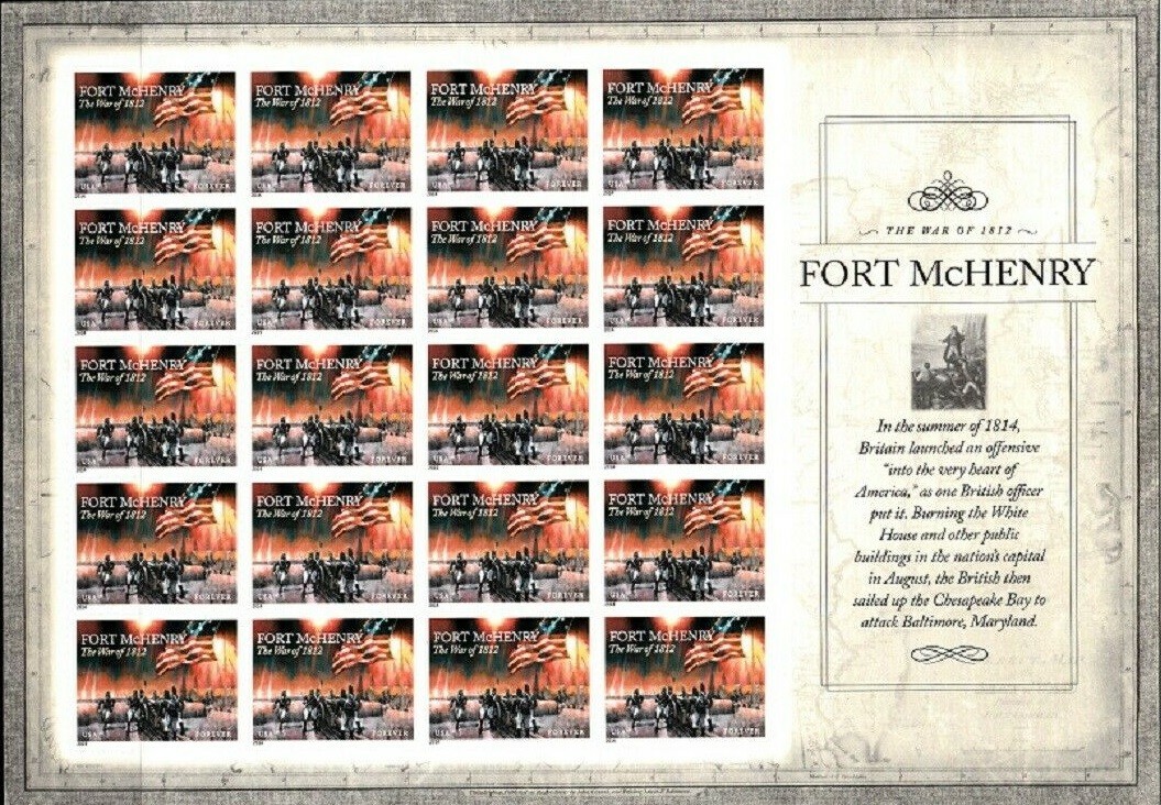 USA : 2014 The War of 1812 Fort McHenry MNH sheet