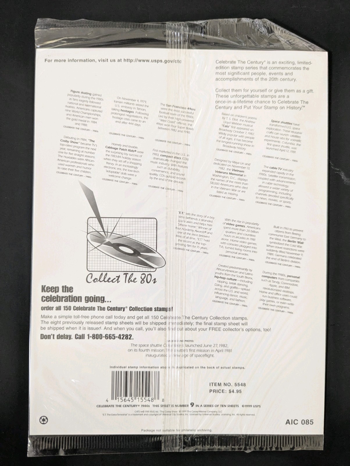 New Unopened CELEBRATE THE CENTURY 1900-1990 Complete 10 Sheet Set US Stamps USA