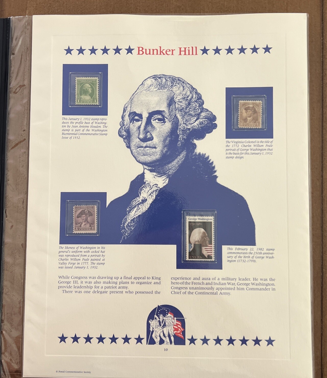 Road To Freedom Series Bunker Hill Stamp Set Mint Hinged Collectible