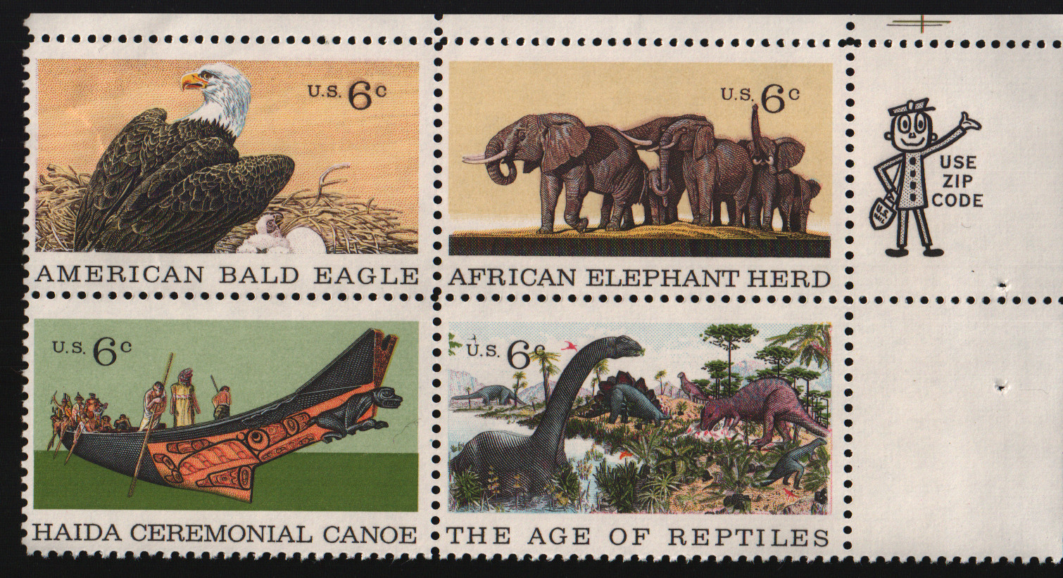 1970 6c Natural History Block of Four Scott #1387-90 ST274