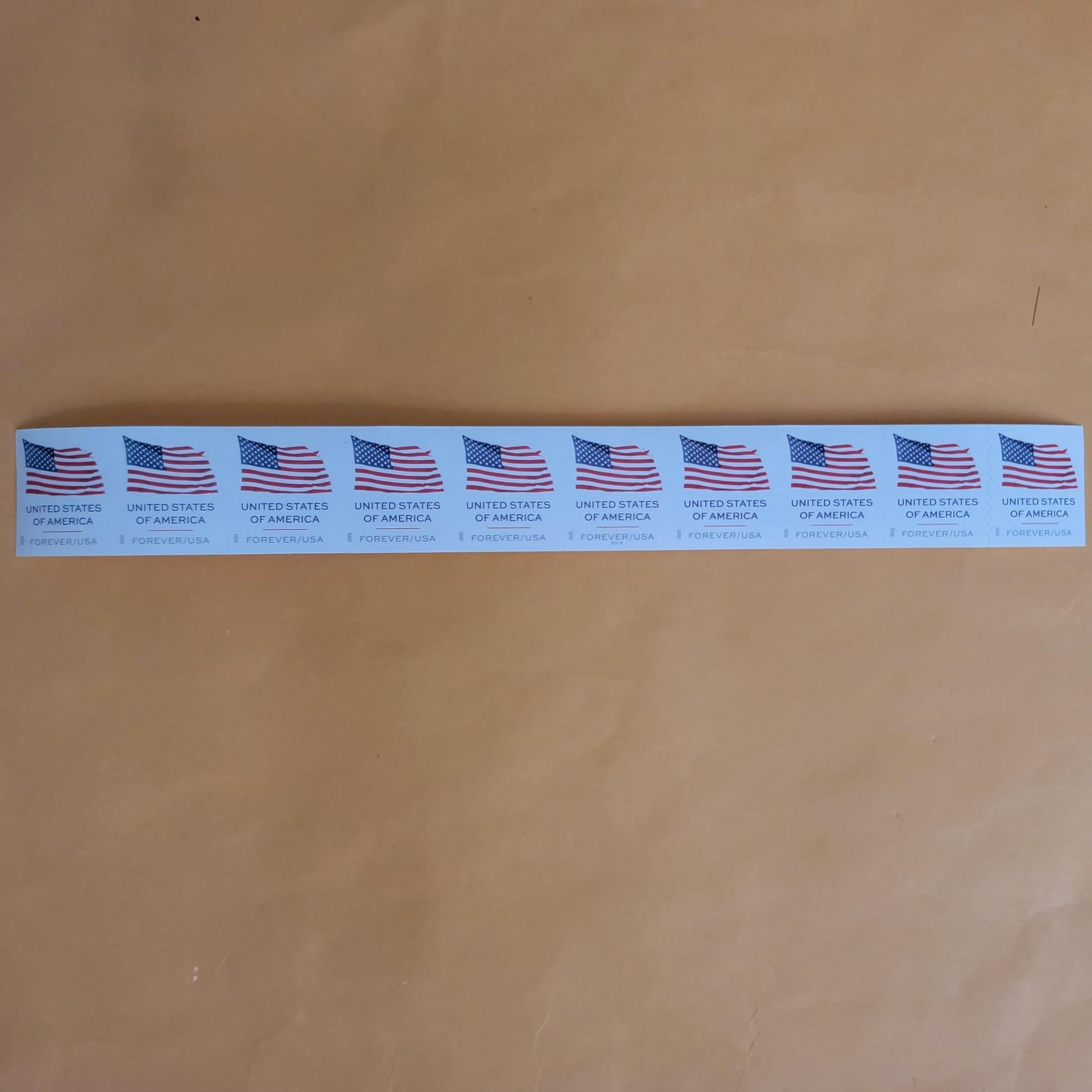 10 First Class Forever Stamps US Flag 2025 MNH