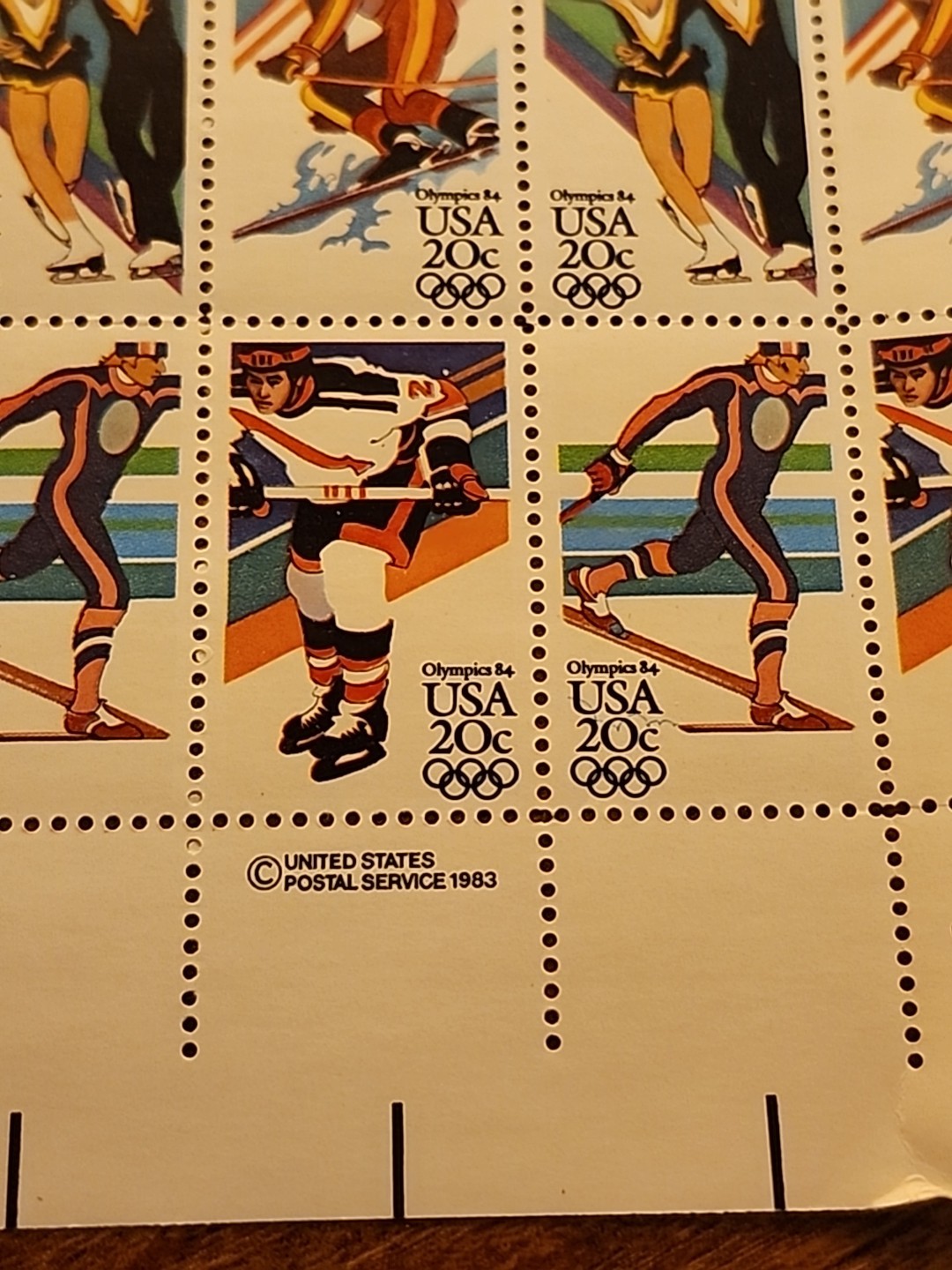 USPS USA Olympics 1983 20 Cent Stamps 20ct 1980s Vintage