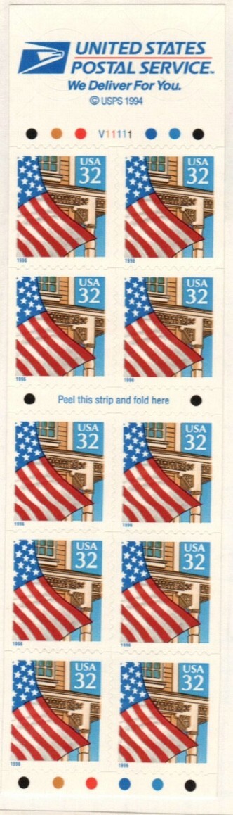 United States 32¢ Flag over Porch Postage Stamp #2920De MNH Full Booklet