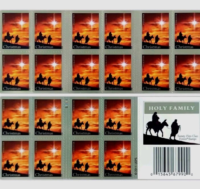3 Books FOREVER STAMPS USPS 60 CHRISTMAS HOLIDAY