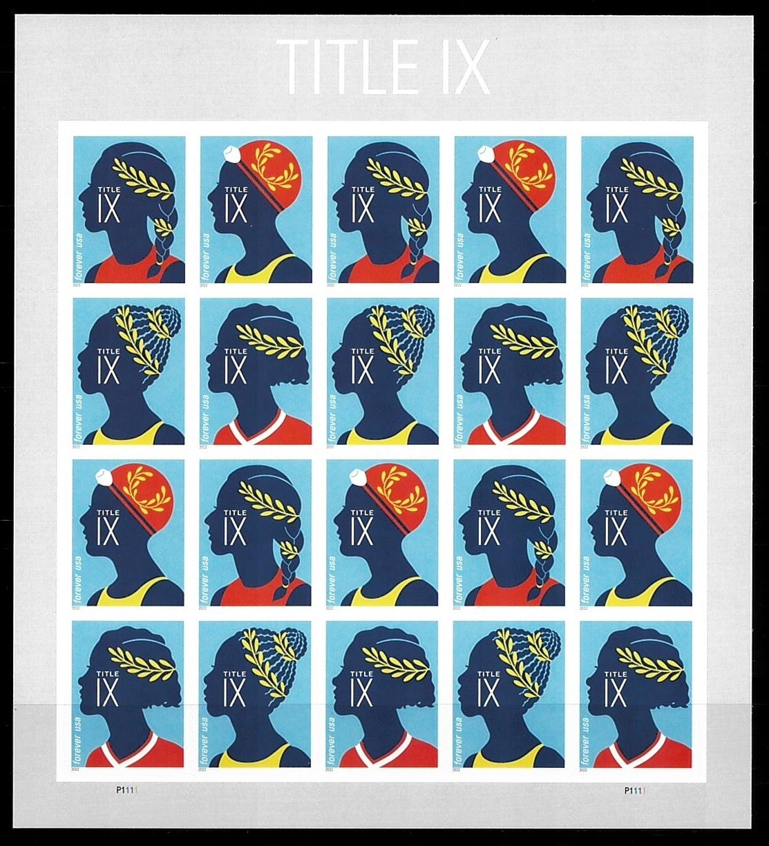 US 2022 SC#5668-5671 TITLE IX Stamp Sheet MNH