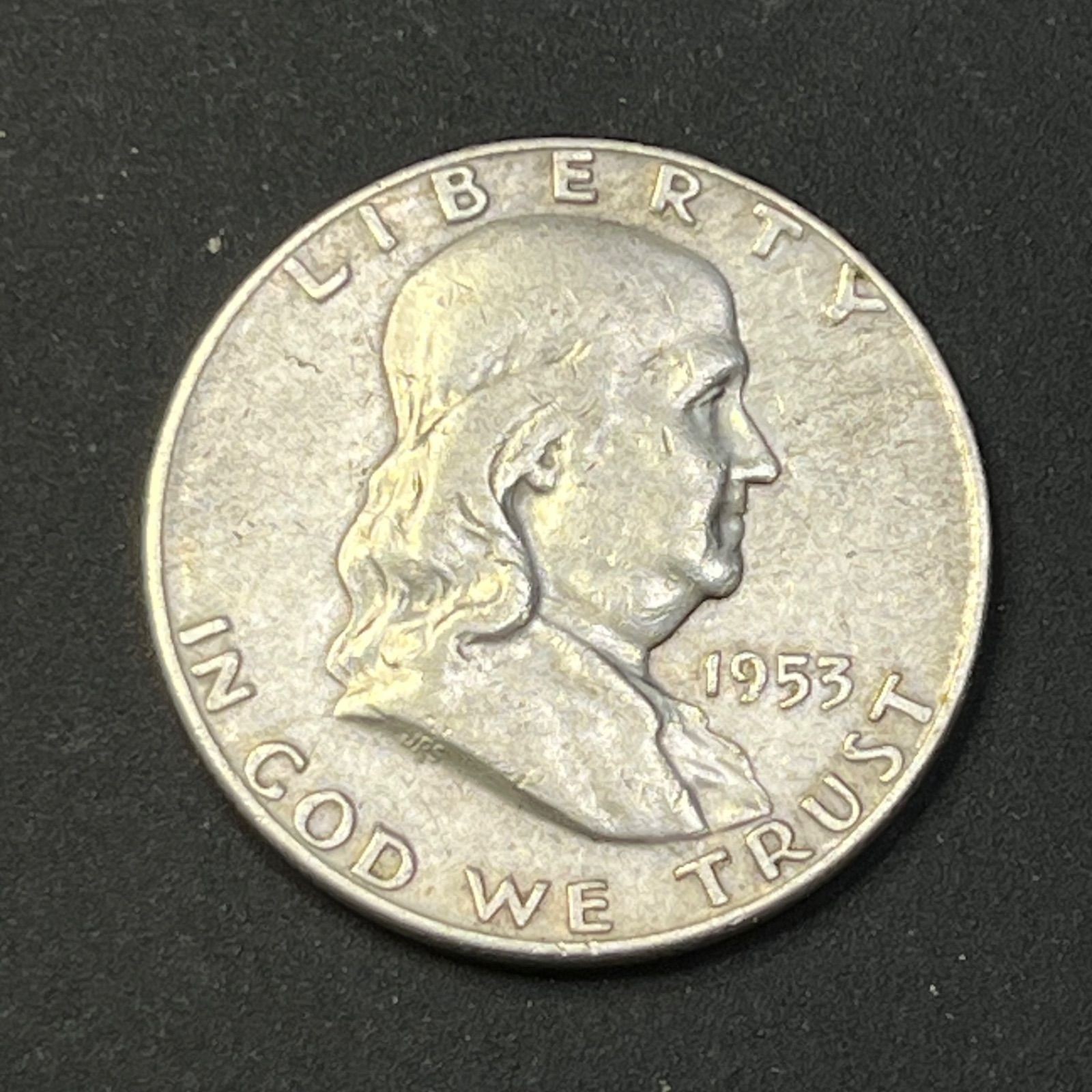 1953 Franklin Half Dollar Silver 90% Liberty Bell USA Large Silver Coin,