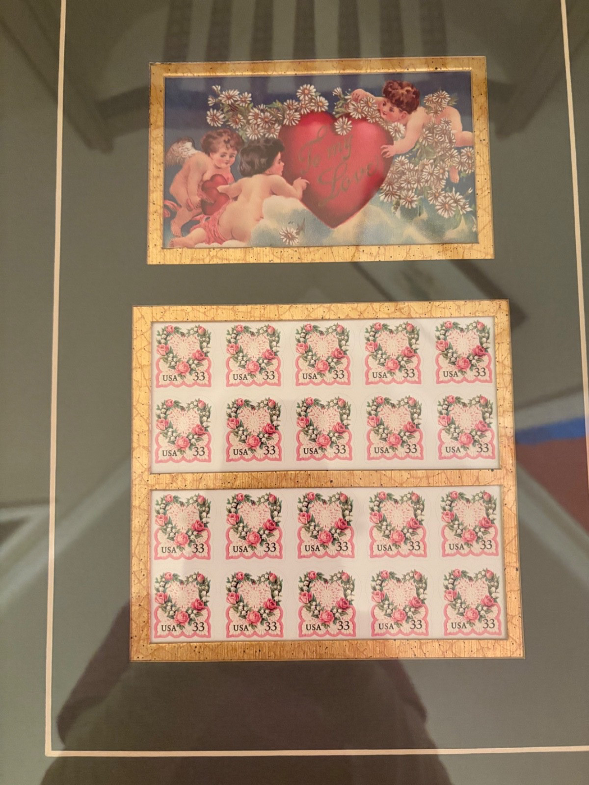 Postage Stamp Picture Love is the Theme