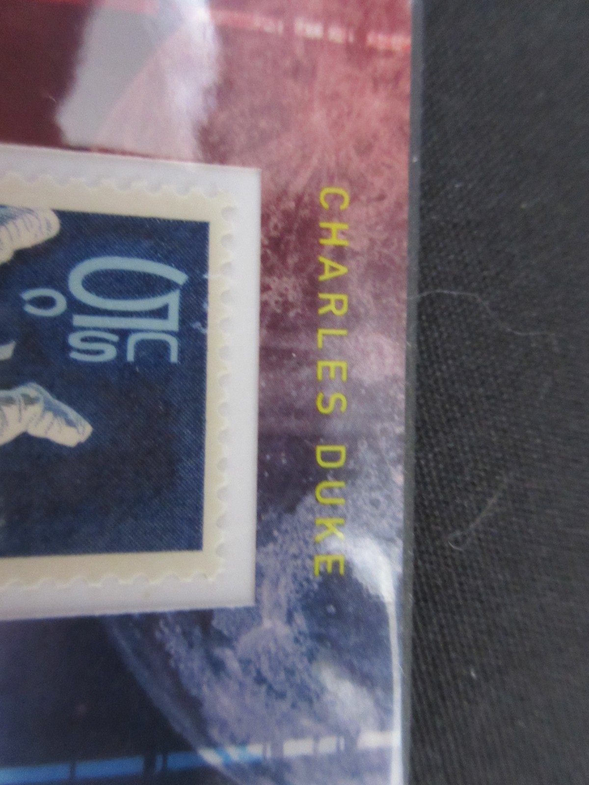 CHARLES DUKE APOLLO 9 2010 PANINI 5c STAMP & WORN RELIC SWATCH CARD, 65/250