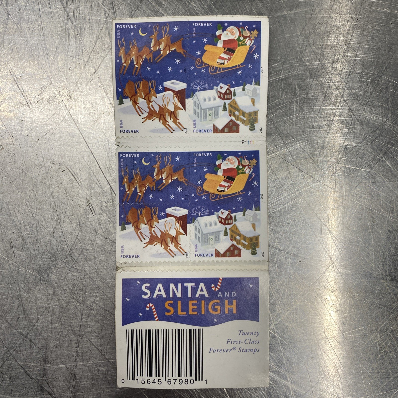 USPS Santa & Sleigh 2012 Forever Stamps – Booklet of 20 Postage Stamps