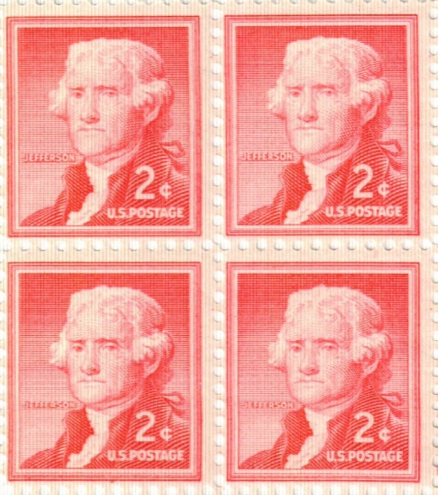 United States 2¢ Thomas Jefferson Liberty Series Postage Stamp #1033 Pack of 100