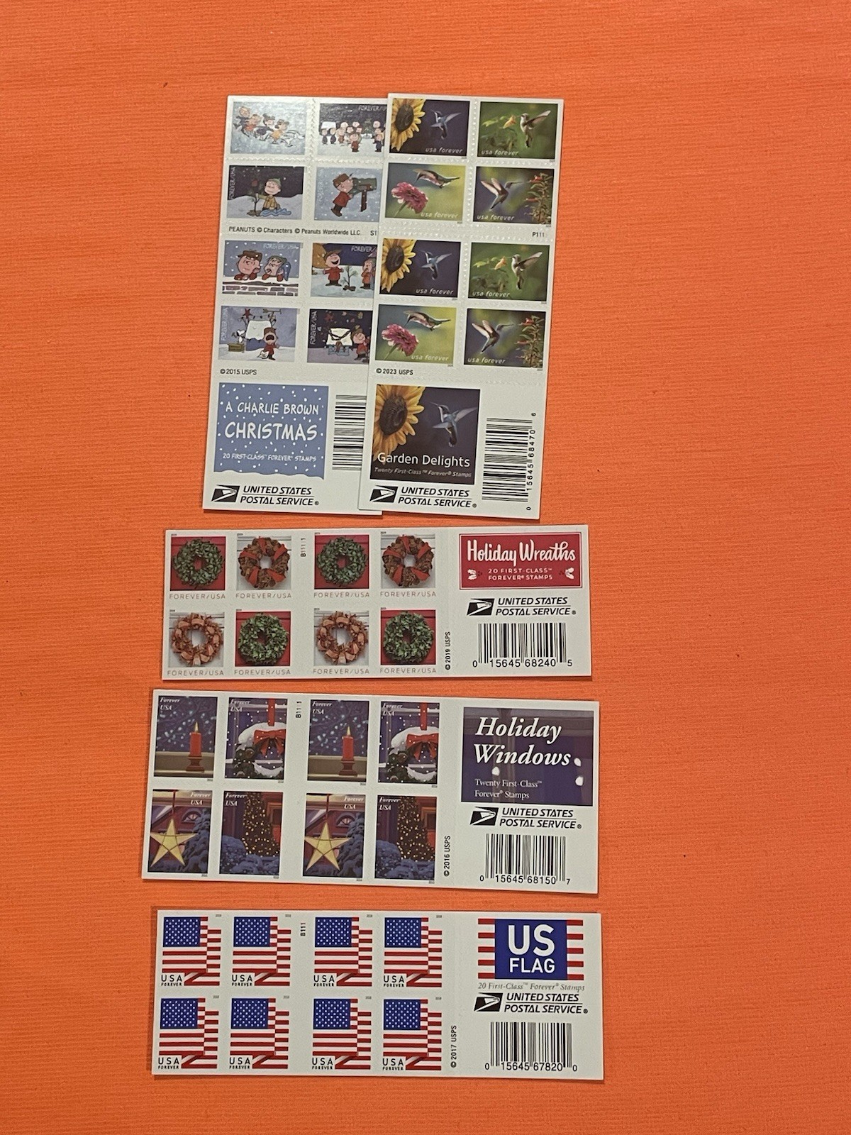 USPS Forever Stamps- Mixed Lot Of 5 Books (100) PCS FV $78 MNH E1