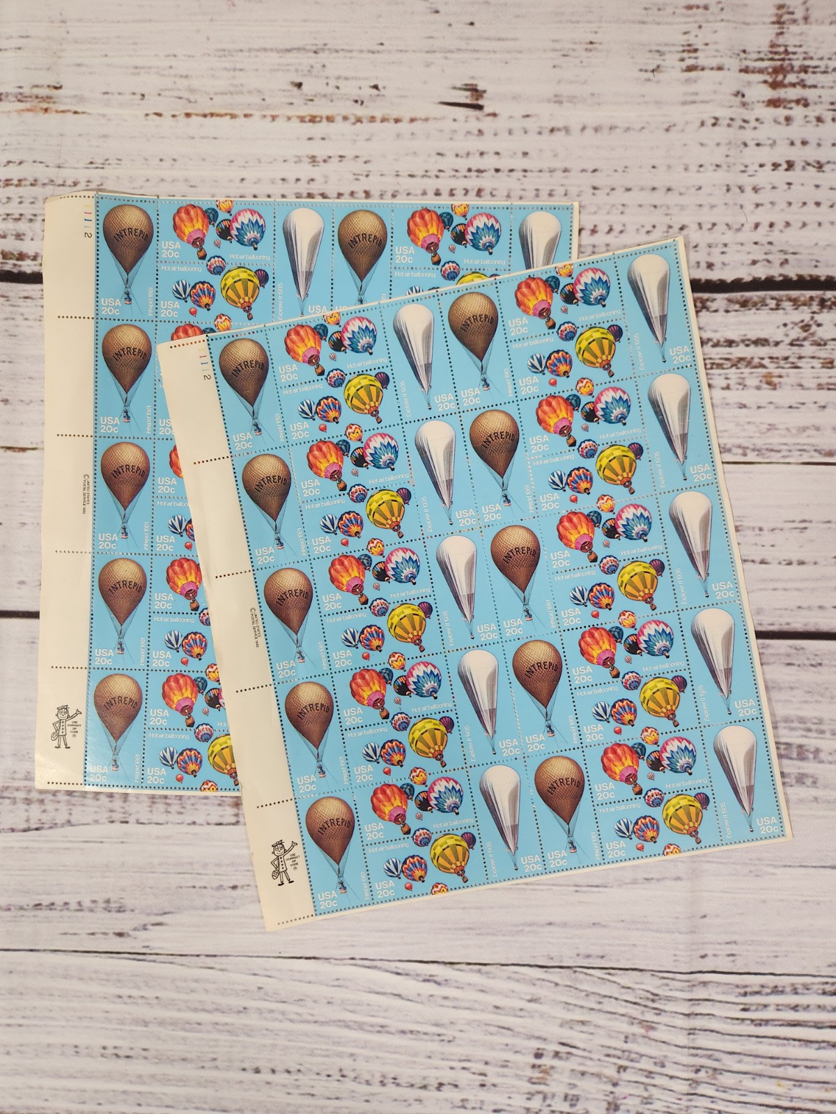 US SCOTT 2032 – 2035 Lot Of 2 SHEET OF 40 HOT AIR BALLOONING STAMPS 20 CENT FACE