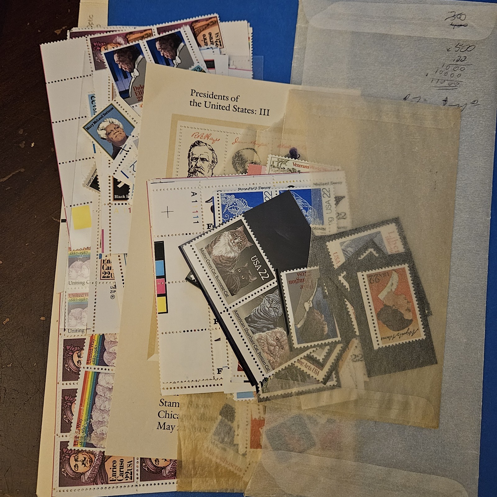 Discount Postage 500 Pcs -22¢ Assd Values, Face=$110 – Free Ship!