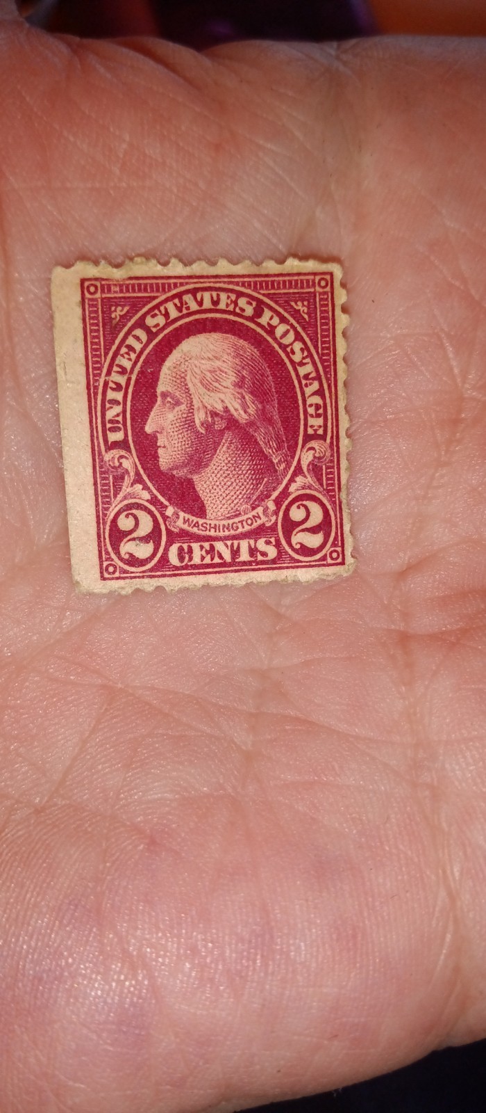 George Washington Red Rare 2 Cent US Vintage Stamp Used 1917-1949 Never Used #1