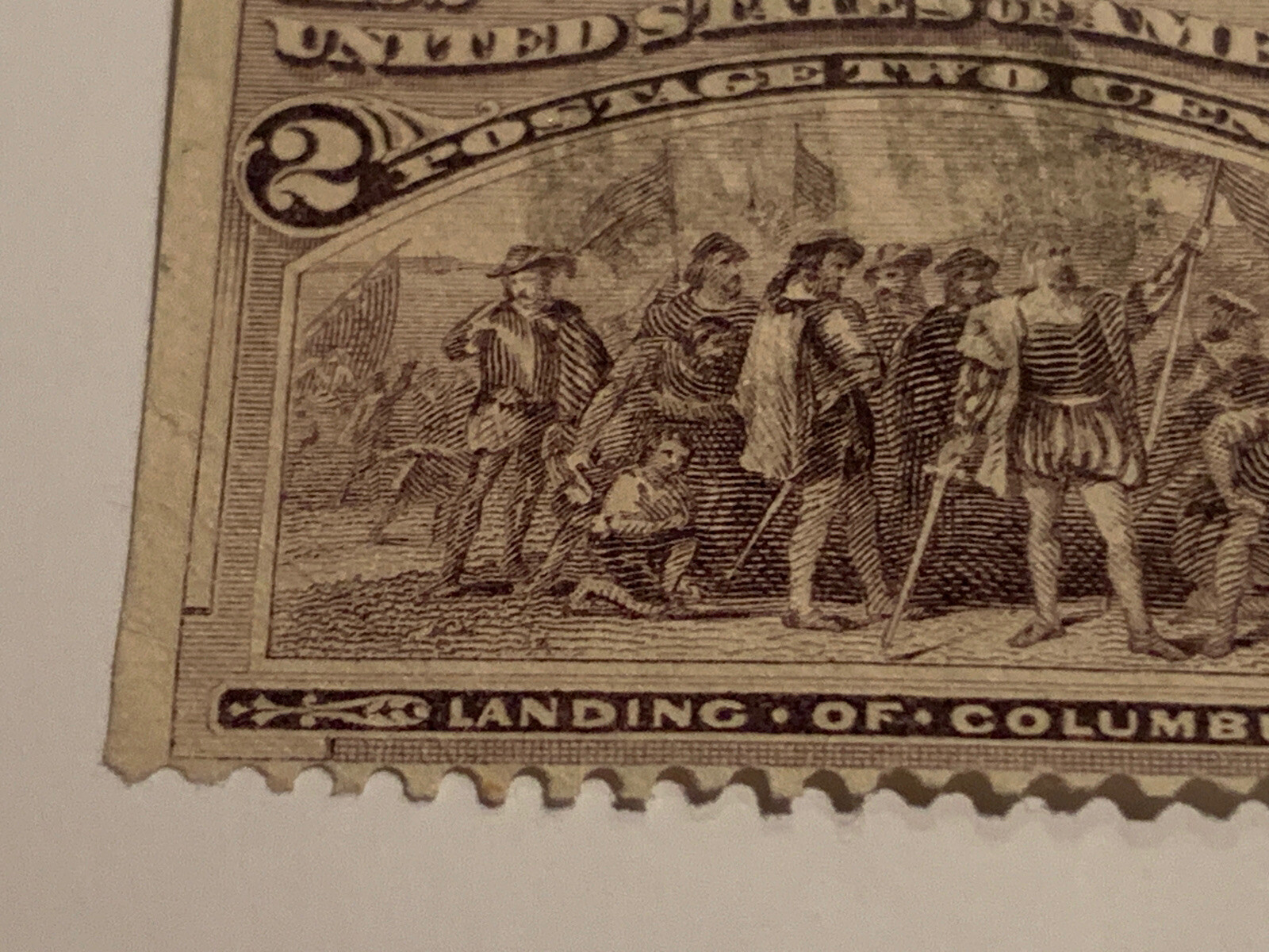 Rare 1893 2 Cent Landing of Columbus US Stamp