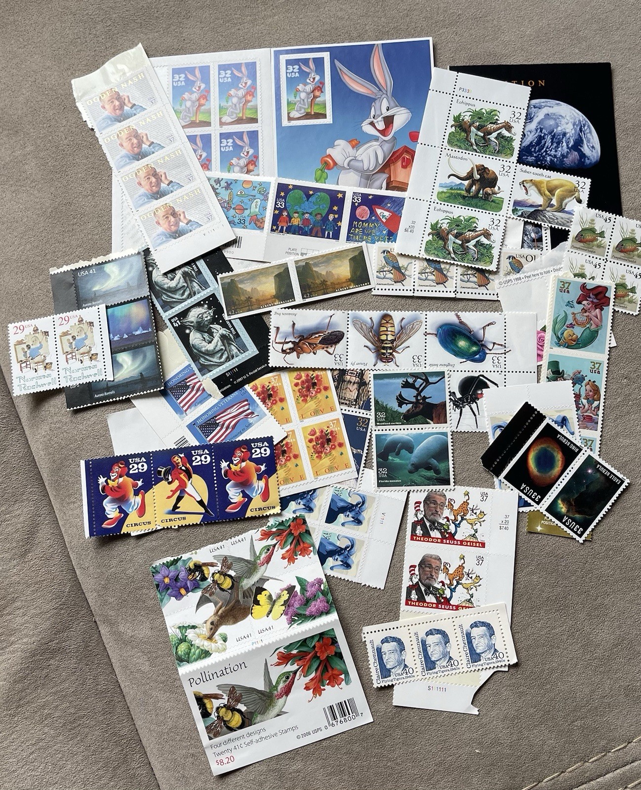$25+ Face Value MYSTERY Unused US Postage Stamps Lot Misc Demoninations & Types