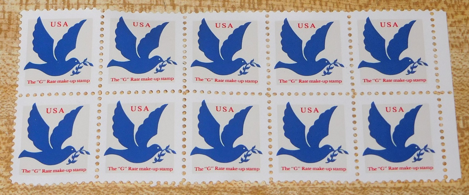 10 US Scott # 2878 3¢ USA “G” Rate Make-up 3c 3 cent U.S. Postage Stamps 1994 OG