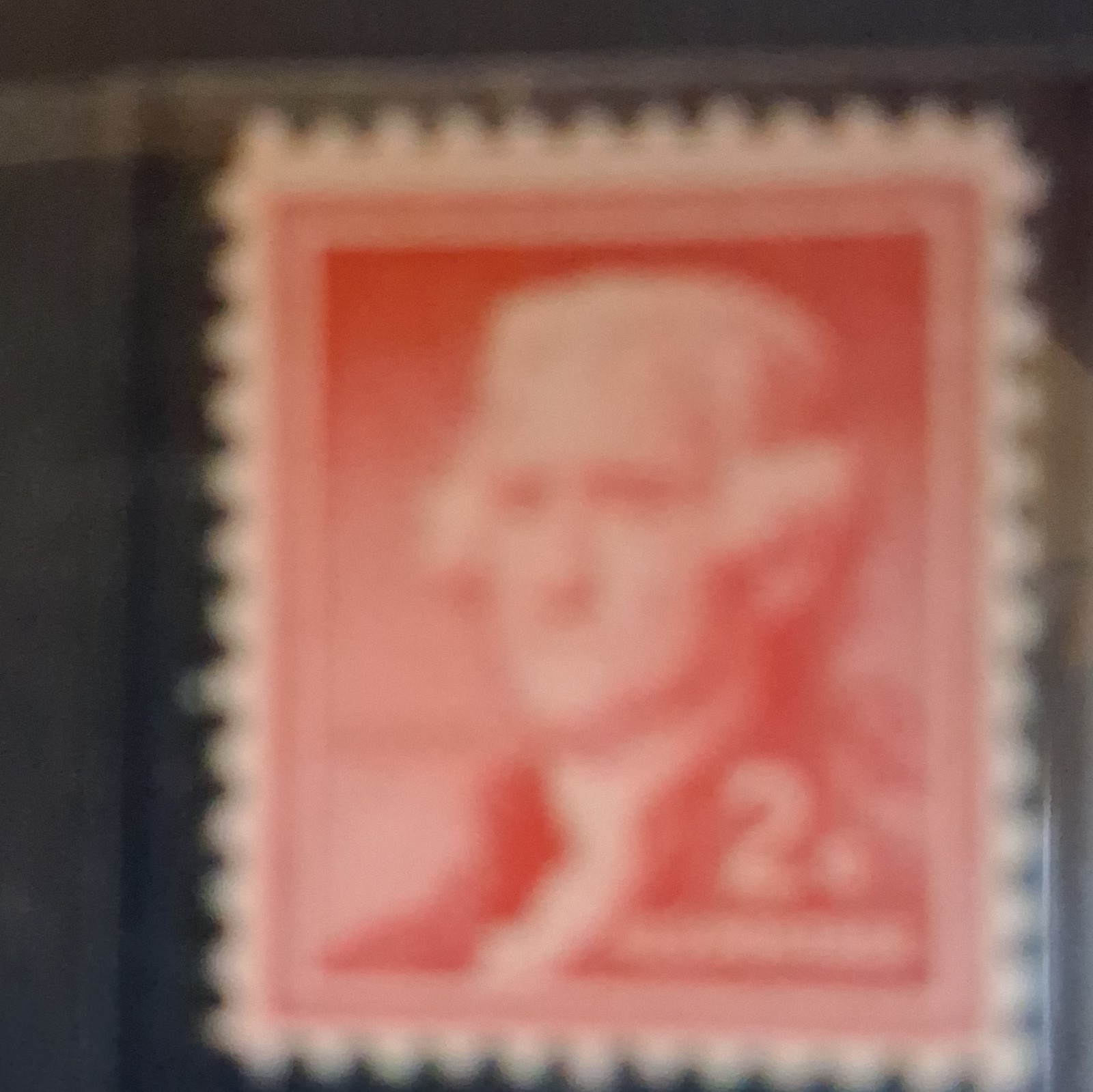 Used United States 2 Cent Red Postage Stamp, Single Historical Figures Portrait