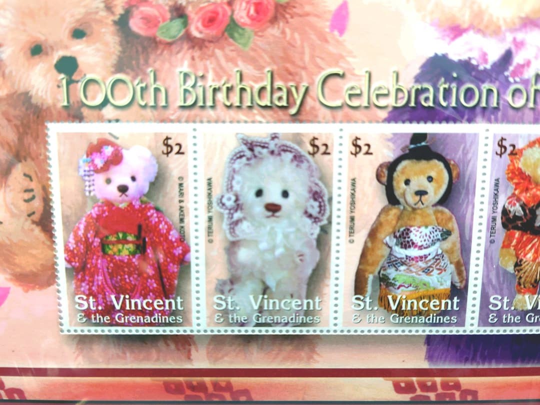 Commemorative stamp Teddy bear Rare [B]