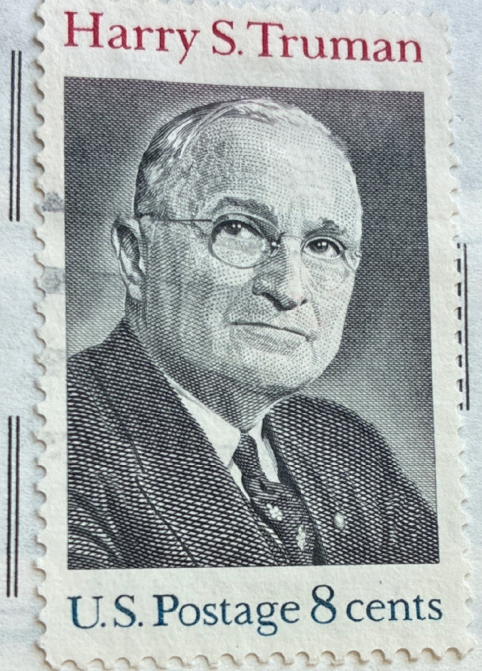 Harry S. Truman 8 Cent US Postage Stamp Politicians Single Used