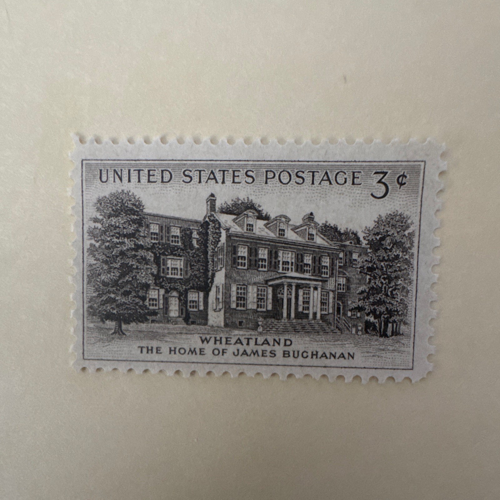 Wheatland Home of James Buchanan 3c Gray US Postage Stamp Single Used