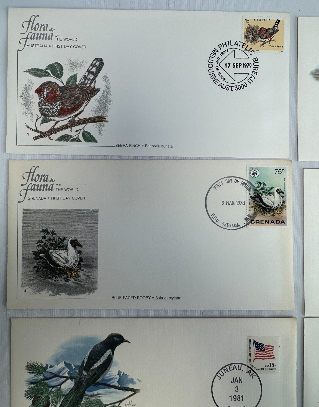 8 Vintage Audubon Bird and Wildlife First Day Covers 2 Flora, Fauna World FDCs