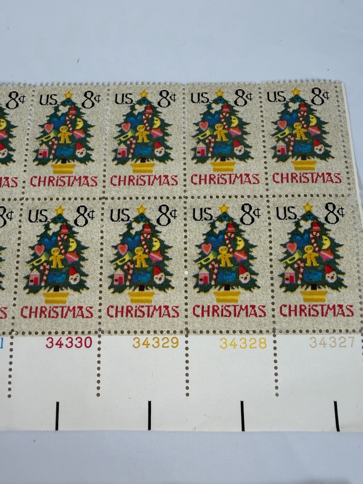 Lot of 164 Vintage Unused Christmas Stamps MNH Blocks 8¢–22¢ Mixed Designs