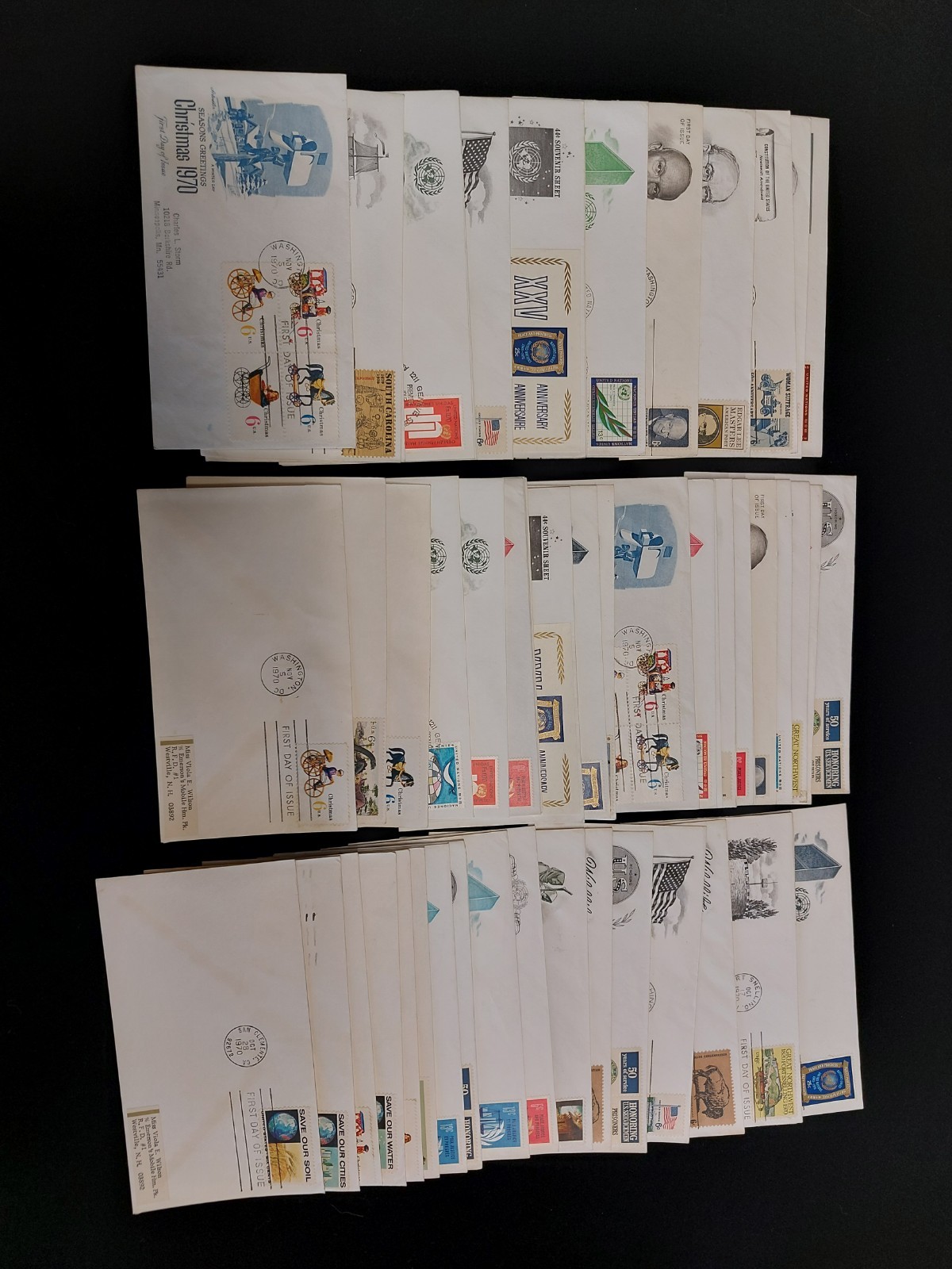 263 First Day Covers 1955-1994