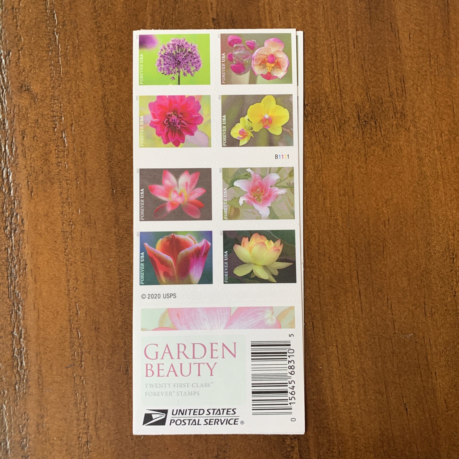 USPS Garden Beauty Forever Postage Stamps Full Booklet of 20 Free Shipping