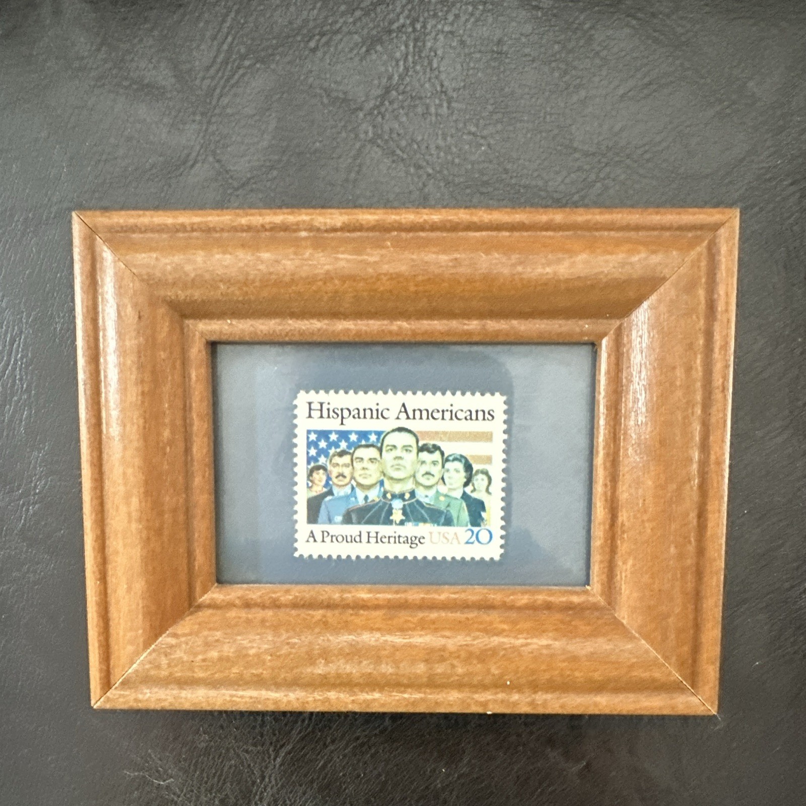 Hispanic Americans A Proud Heritage USA 20c Postage Stamp Single.Framed.