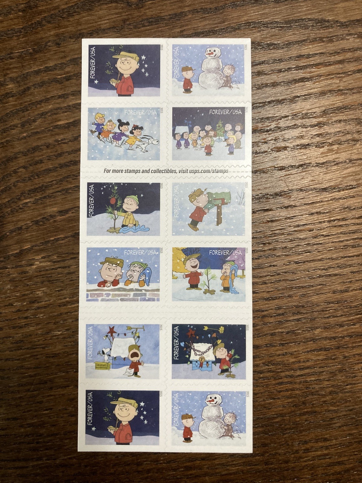 Book of 20 Forever Stamps – Charlie Brown Christmas