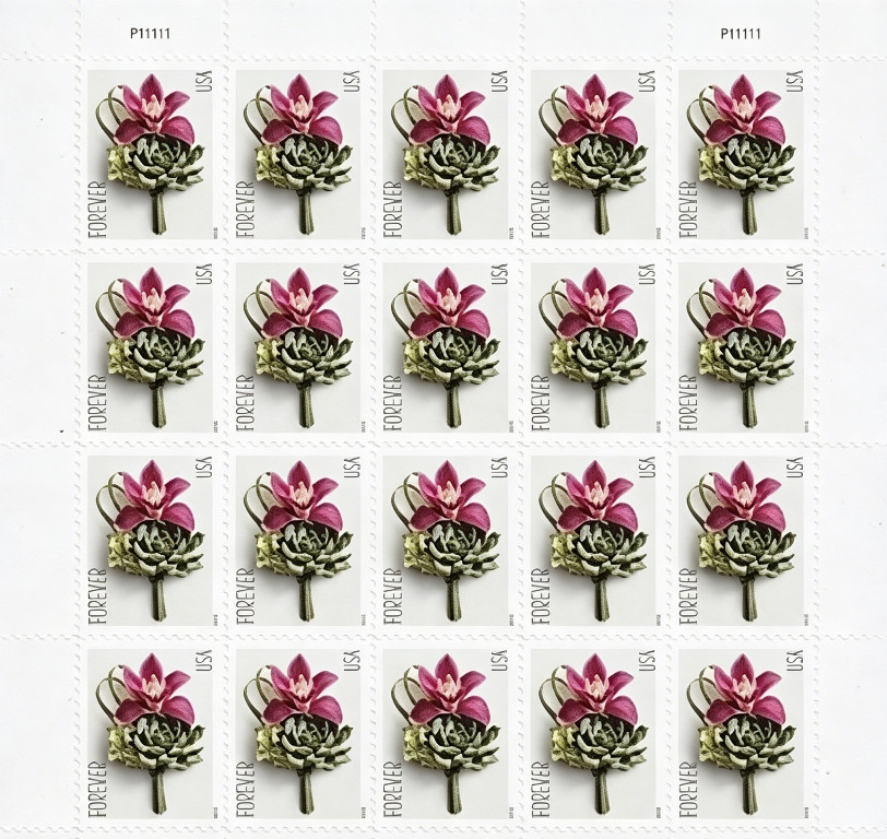 2020 USPS Contemporary Boutonniere Forever Stamps Scott #5457 Mint NH- 100 pcs