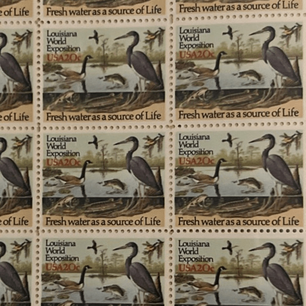 MNH 1984 Louisiana World’s Exposition Sheet of 50 20c Stamps Scott #2090