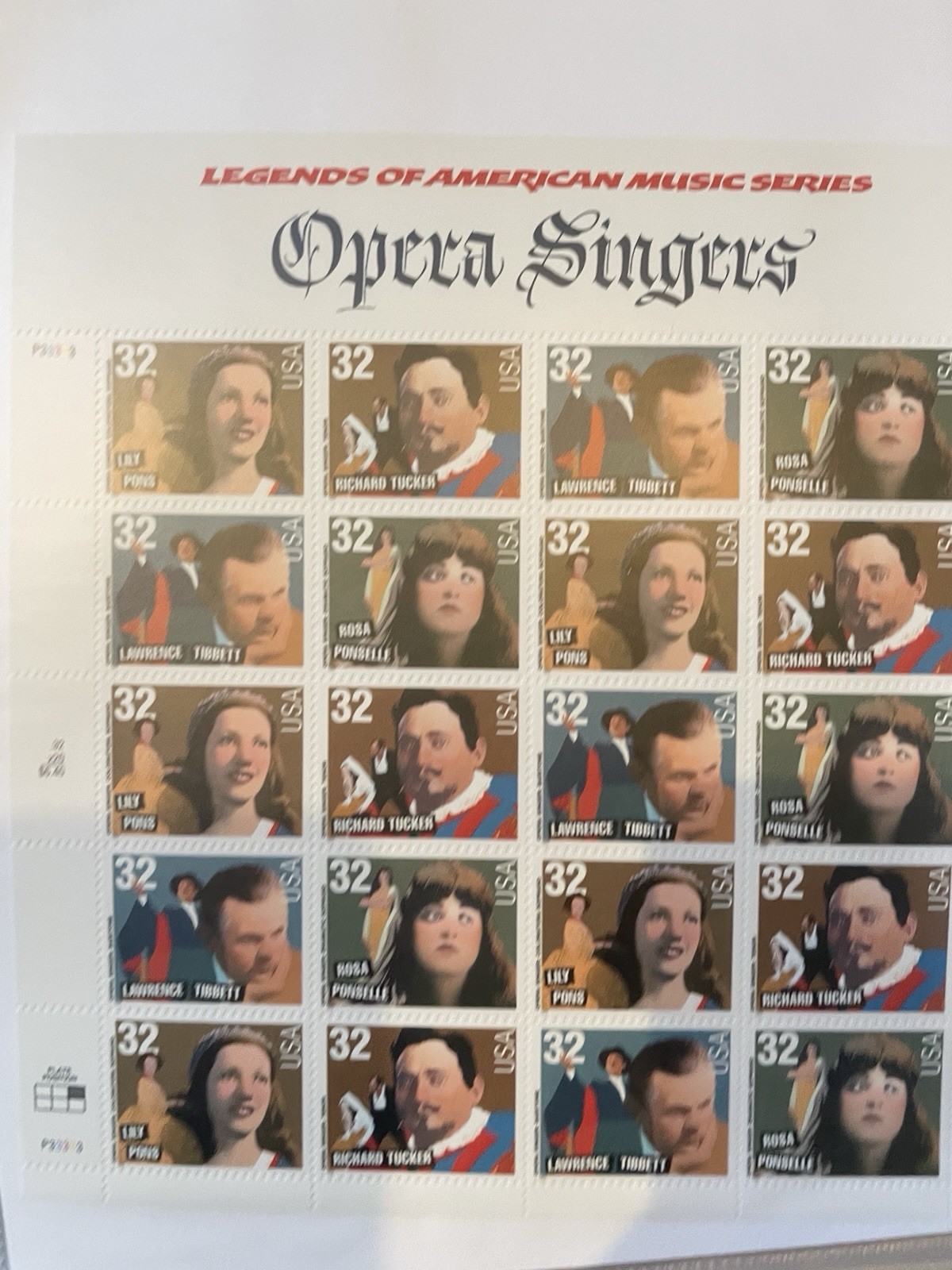 Set of 11 Full Sheets: LEGENDS OF AMERICAN MUSIC SERIES, US Postage Stamps, USA