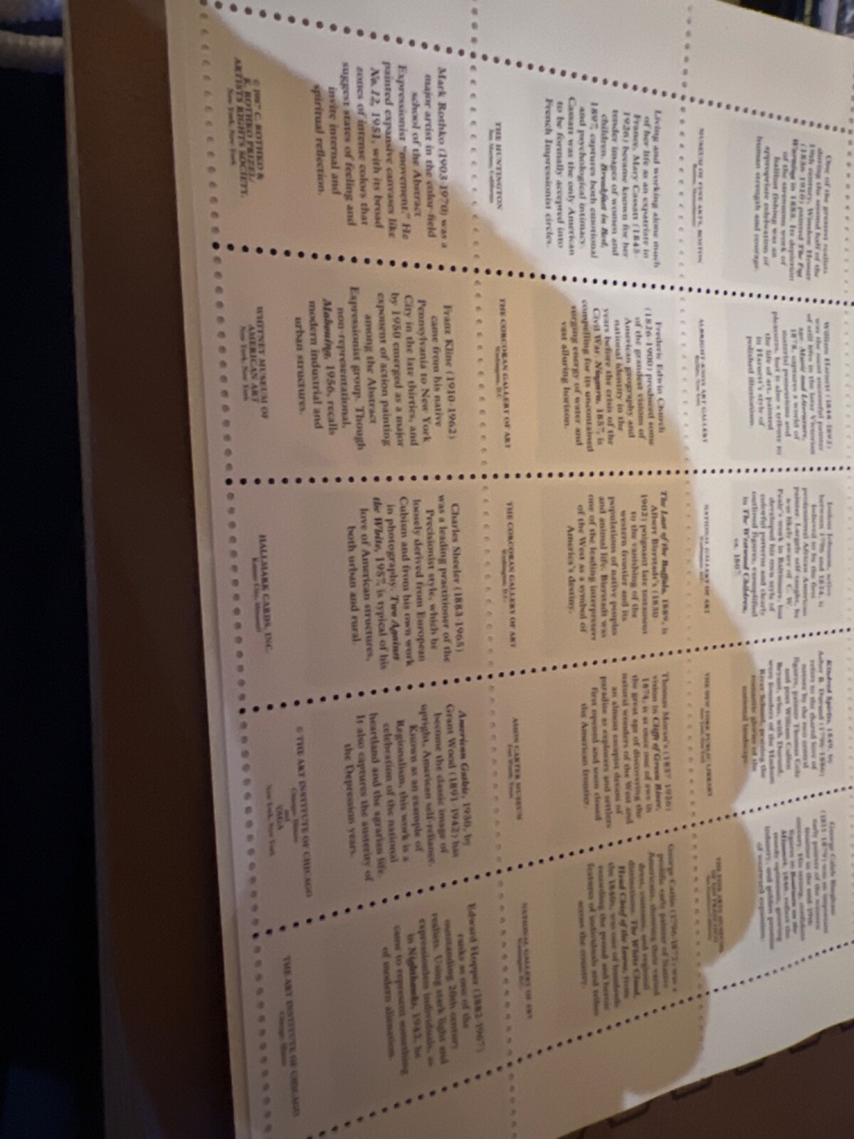 See Photos. US1998 SC 3236 32c Four Centuries of American Art Full Sheet of 20