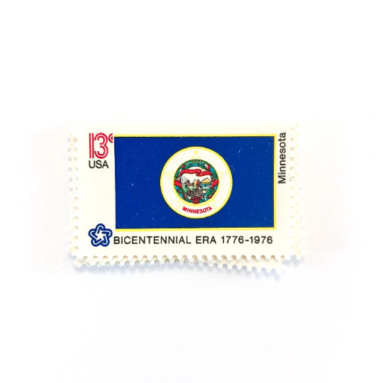 10 x Minnesota State Flag 13 cents 1976 UNused US postage stamps