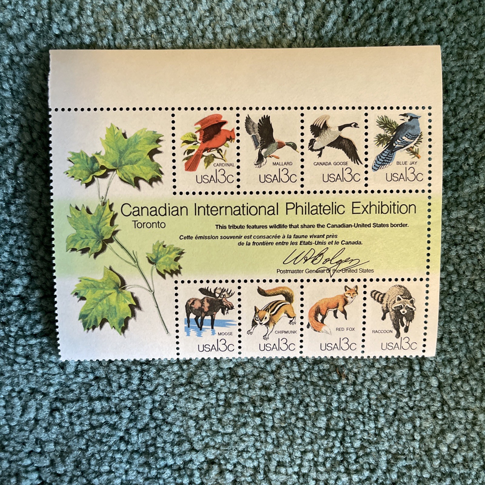US STAMPS 1978 Canadian International Philatelic Exhibition Block Of 8