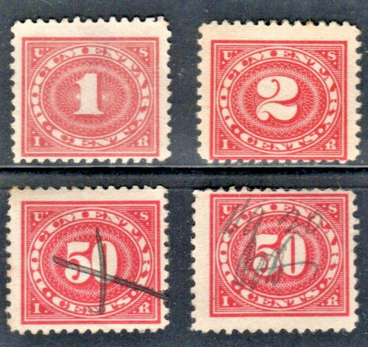 US Stamp (1917) U.S. Internal Revenue Documentary Stamps SC# R228, R229. & R238